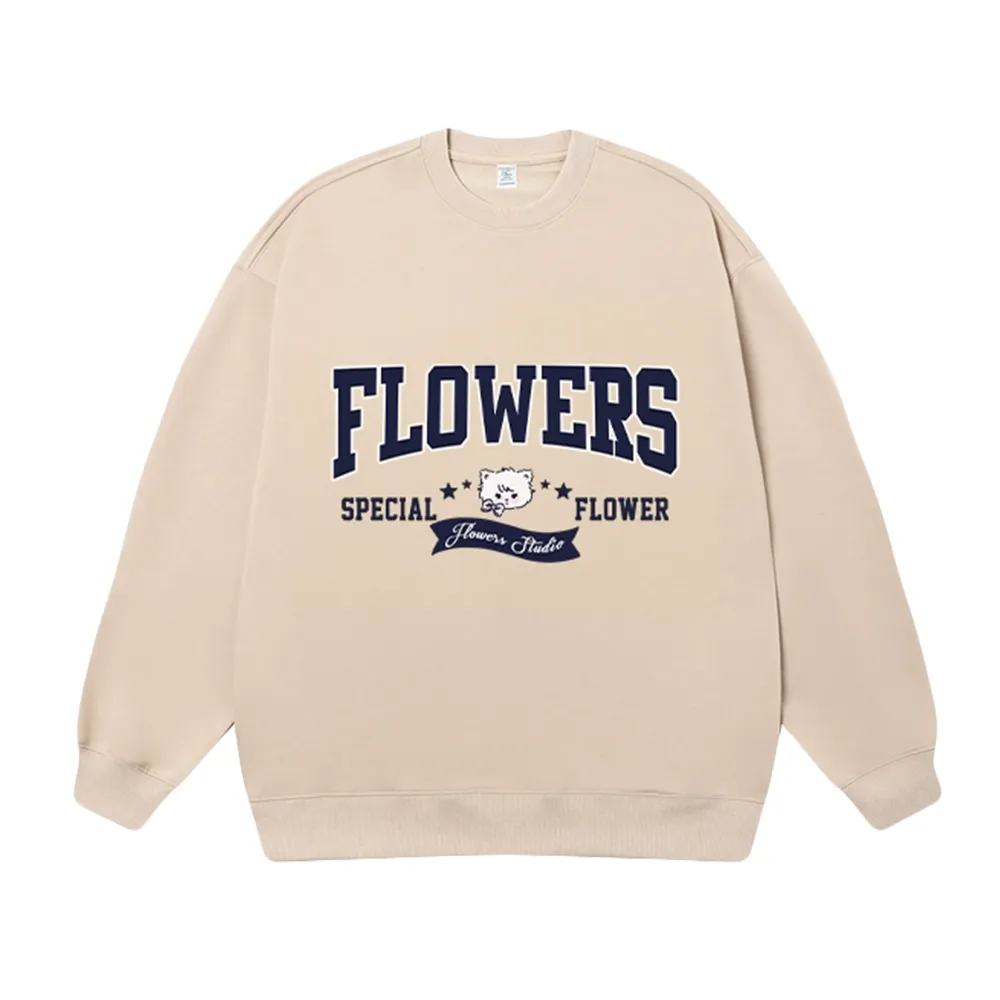 Casual Flowers Bear Sweatshirt