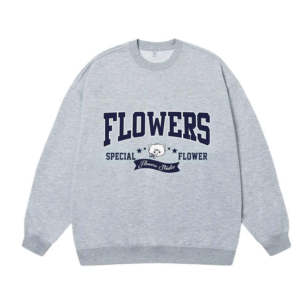 Casual Flowers Bear Sweatshirt
