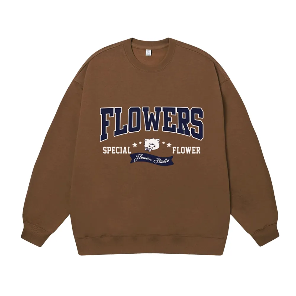 Casual Flowers Bear Sweatshirt