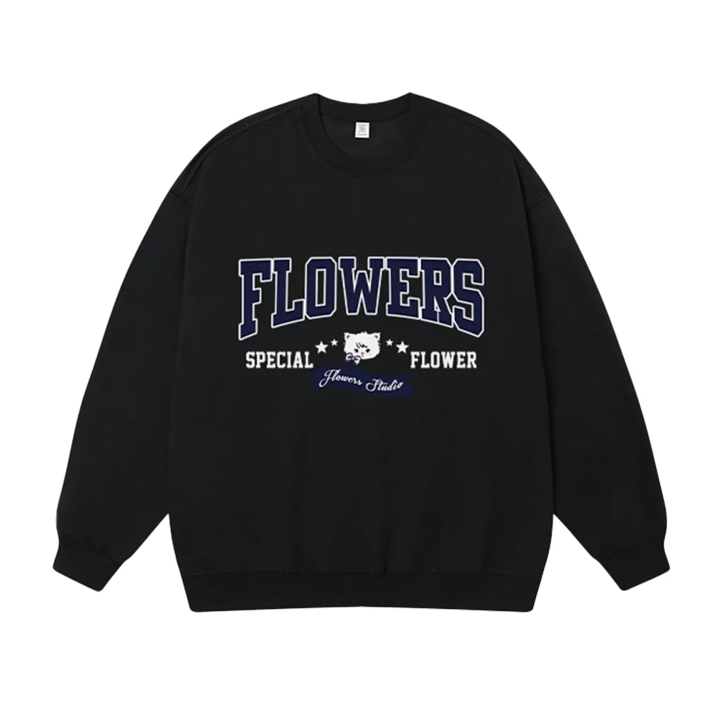 Casual Flowers Bear Sweatshirt