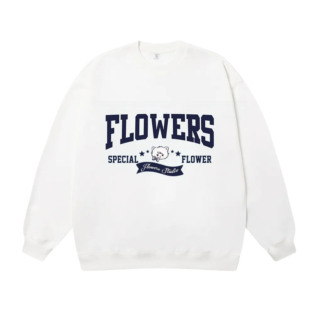 Casual Flowers Bear Sweatshirt
