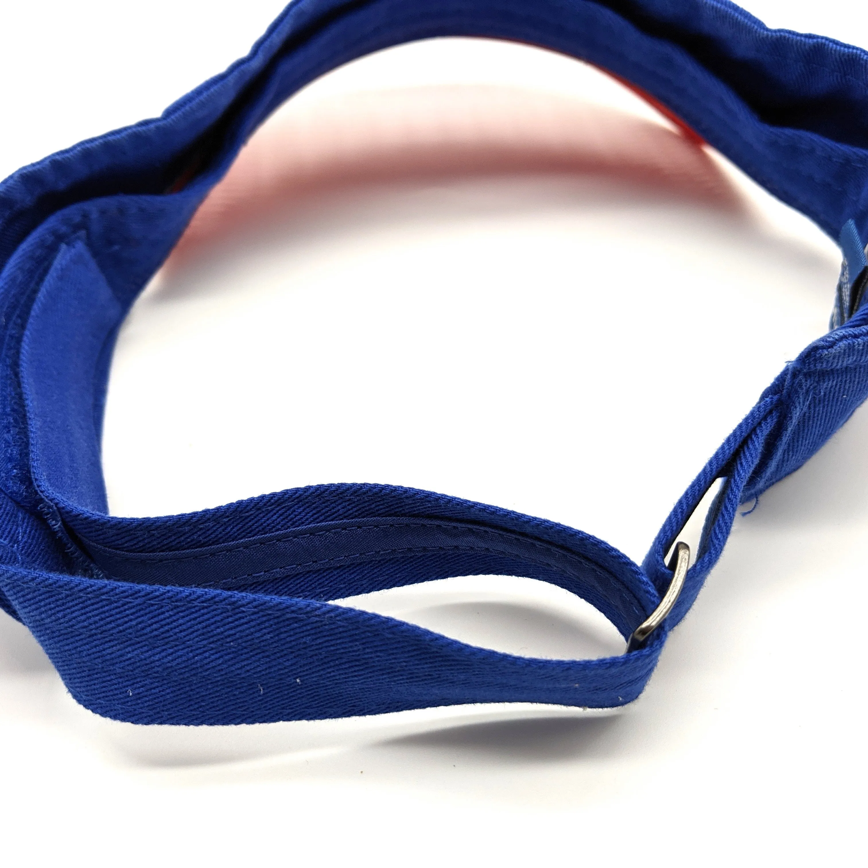 Casual Visor - "B" Blue w/ Red Brim