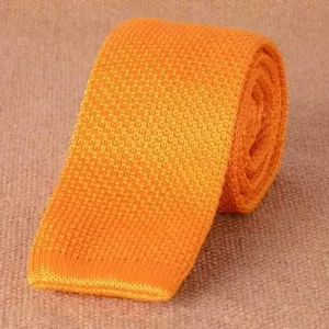 Casual Woven Neck Tie - Orange