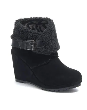Chaussures femme Sinly: Bottine compensé noire