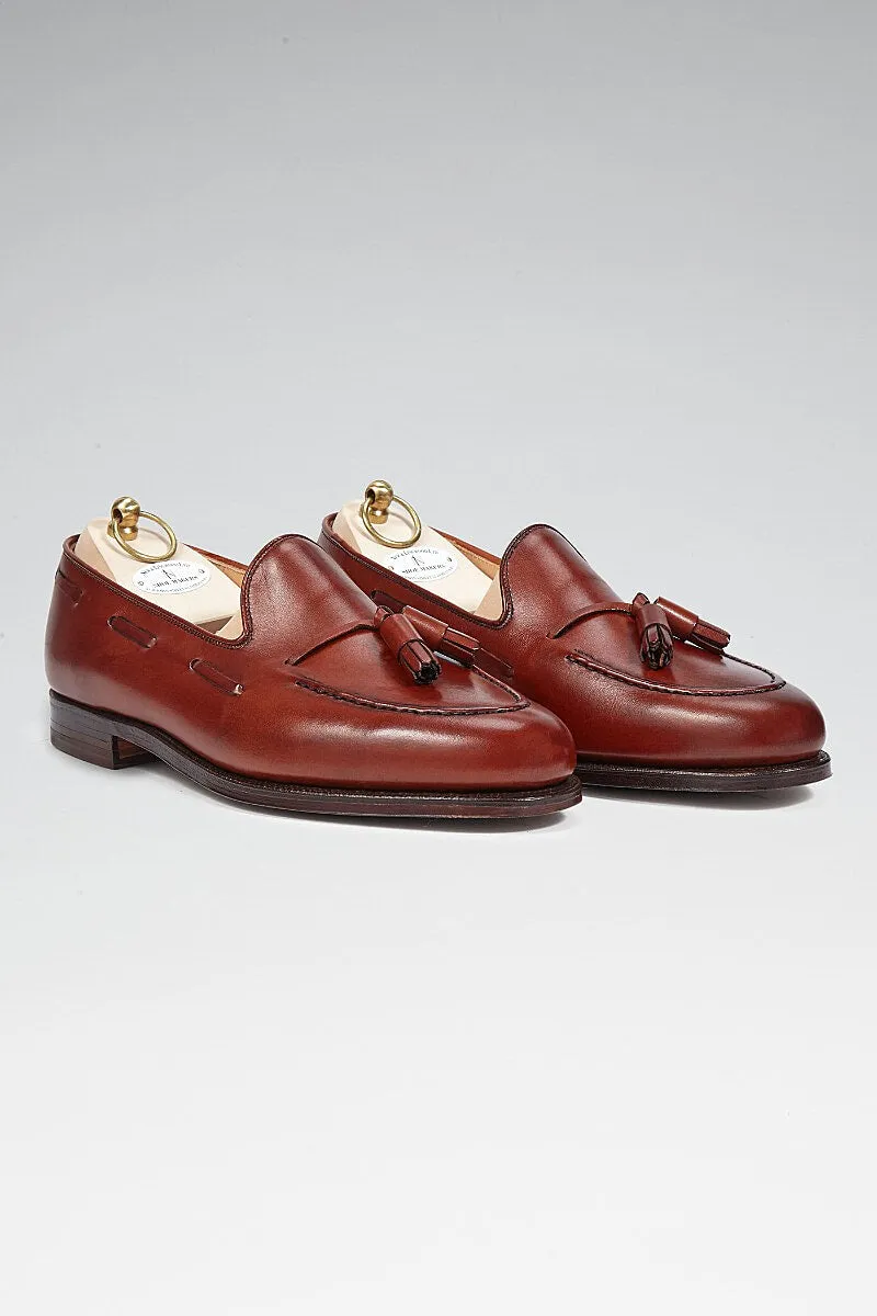 Chestnut Calf Leather Tassel Loafers