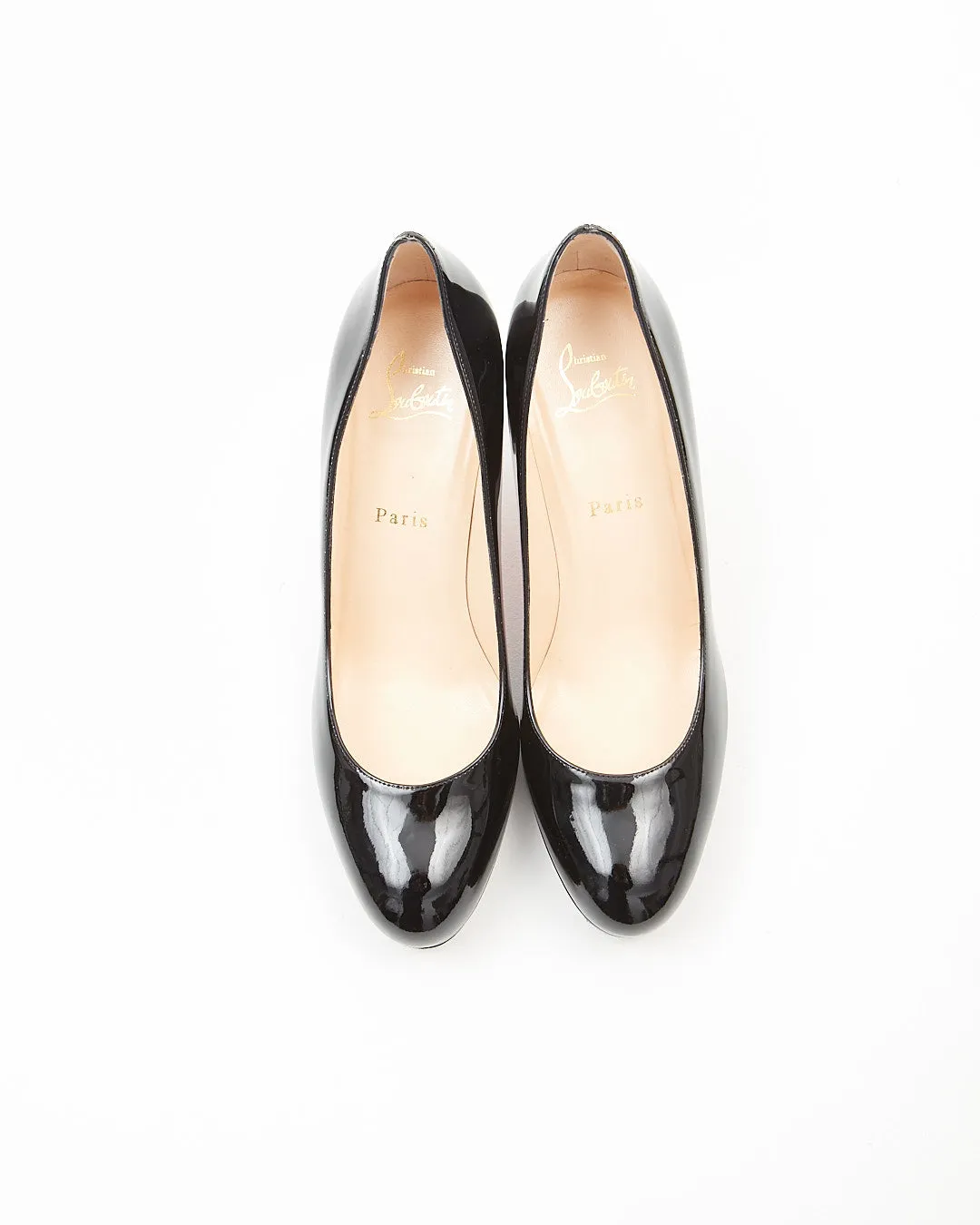Christian Louboutin Black Patent Simple 85mm Pumps - 39.5