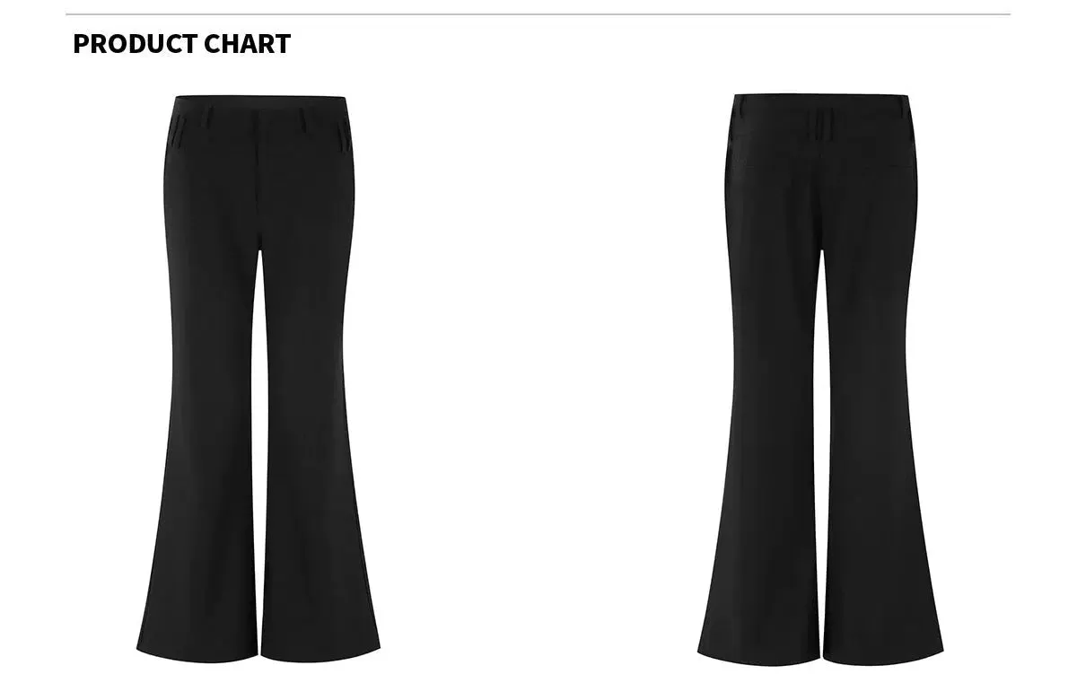 Classic High-Waist Flared Casual Pants
