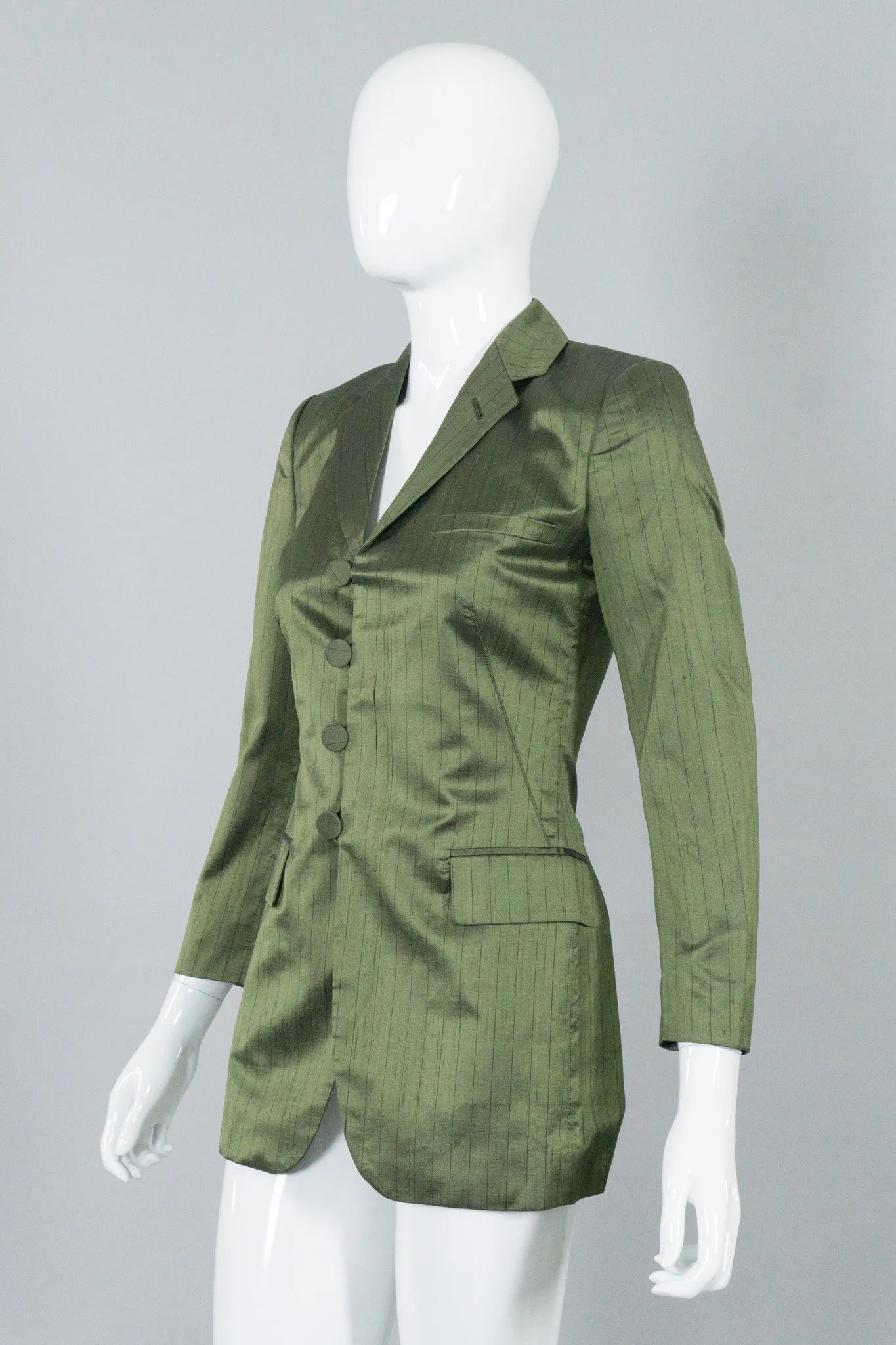 Classique Pinstripe Silk Jacket
