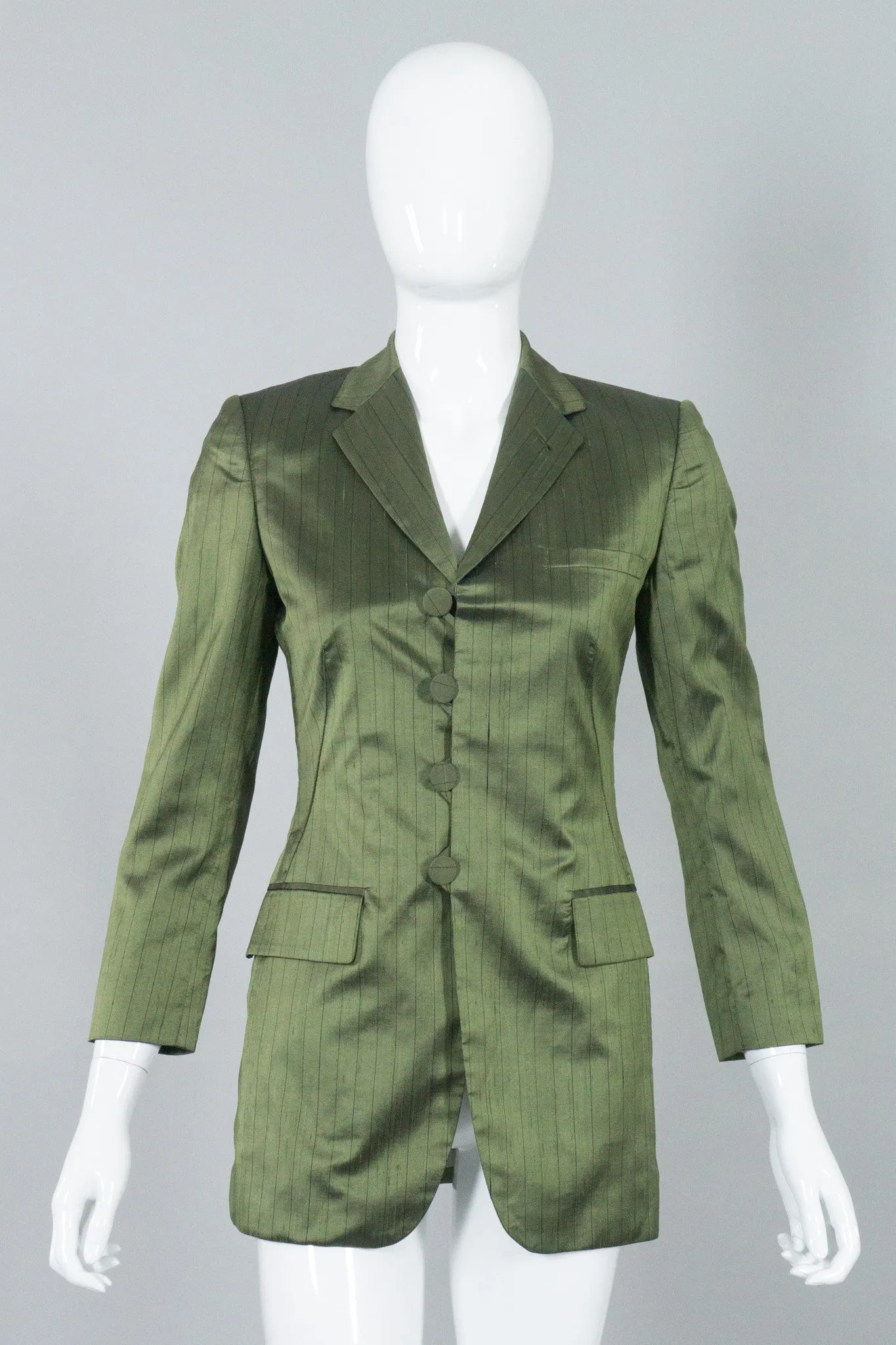 Classique Pinstripe Silk Jacket