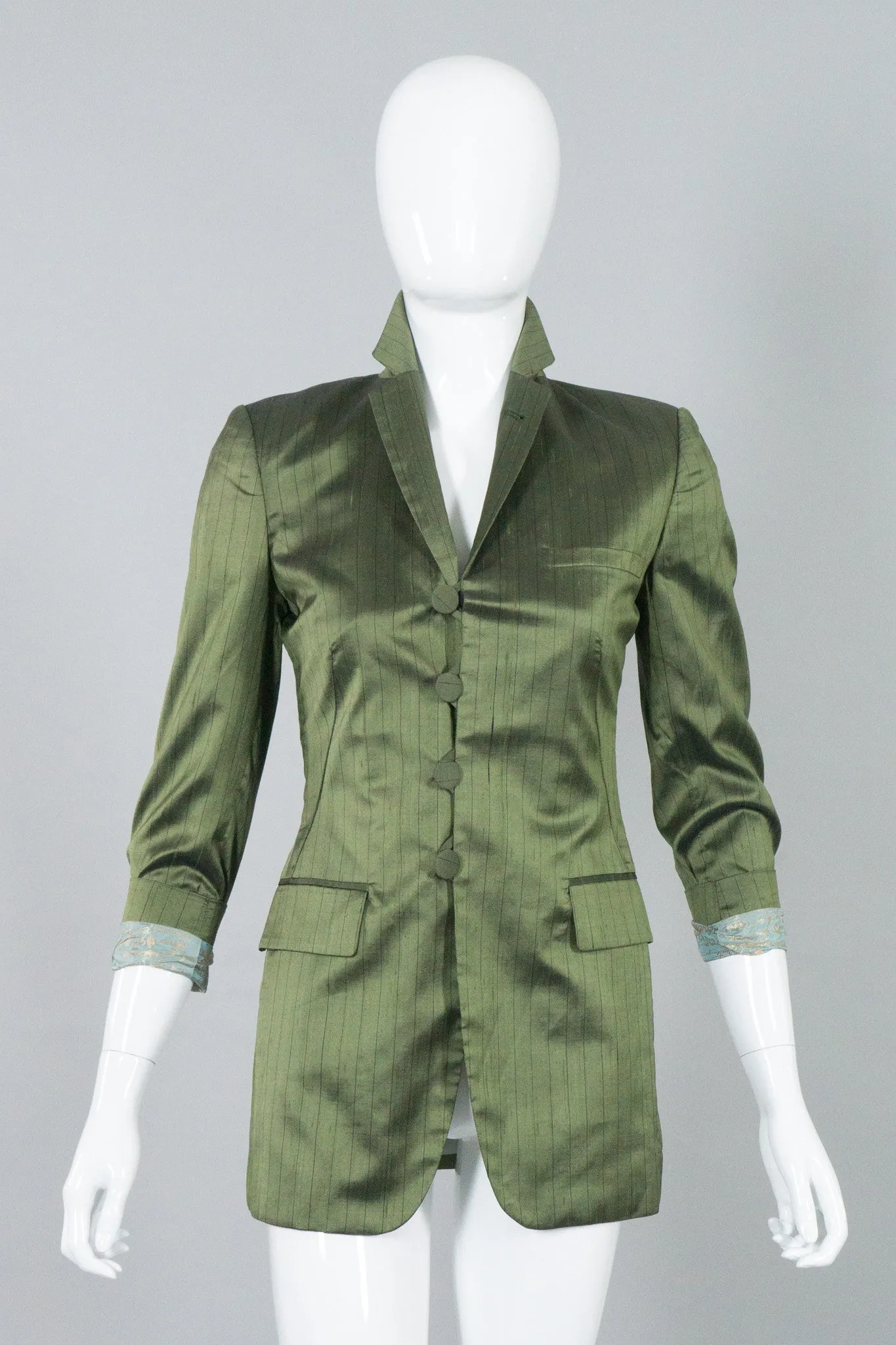 Classique Pinstripe Silk Jacket