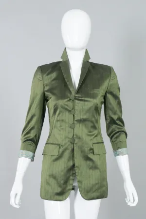 Classique Pinstripe Silk Jacket