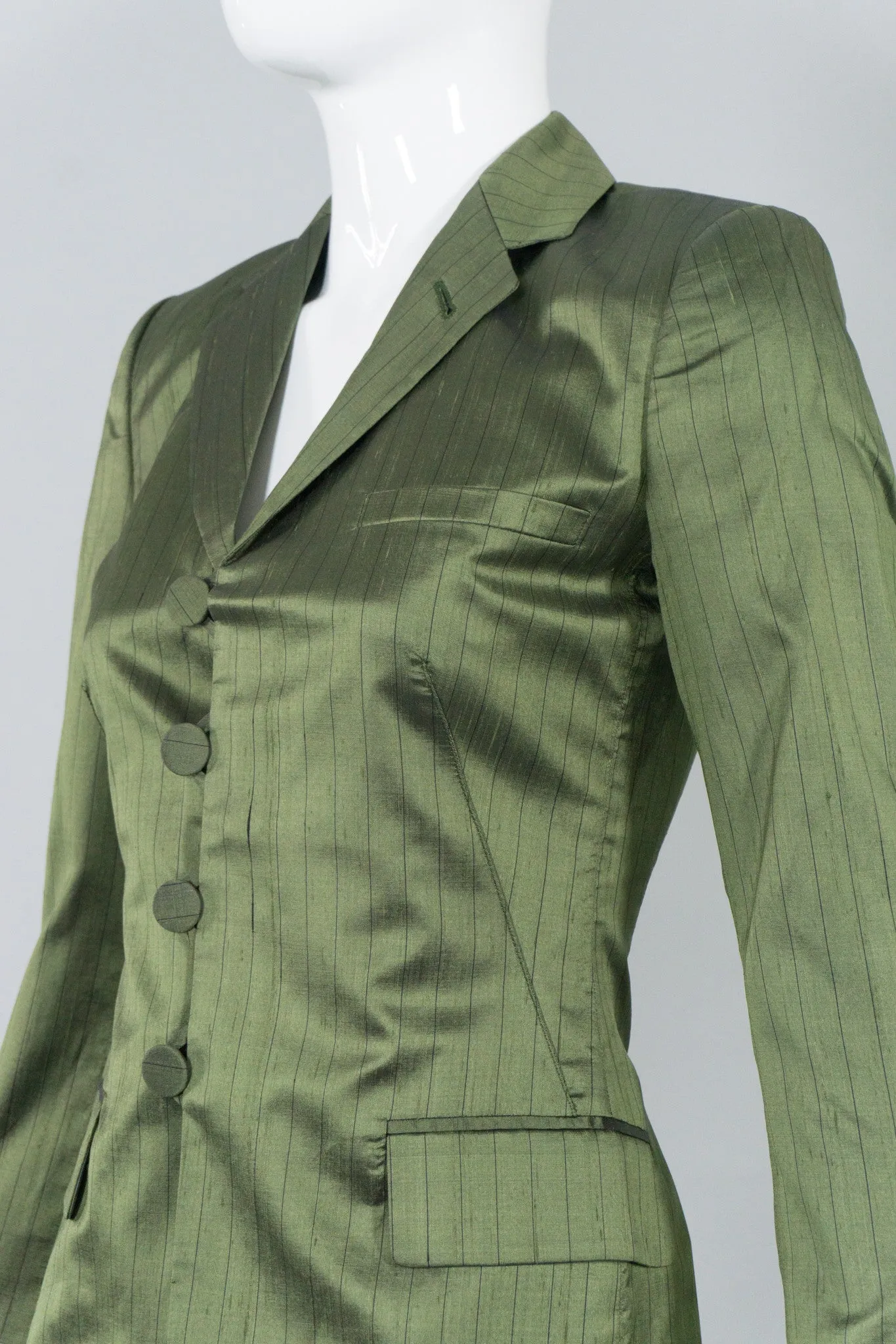 Classique Pinstripe Silk Jacket