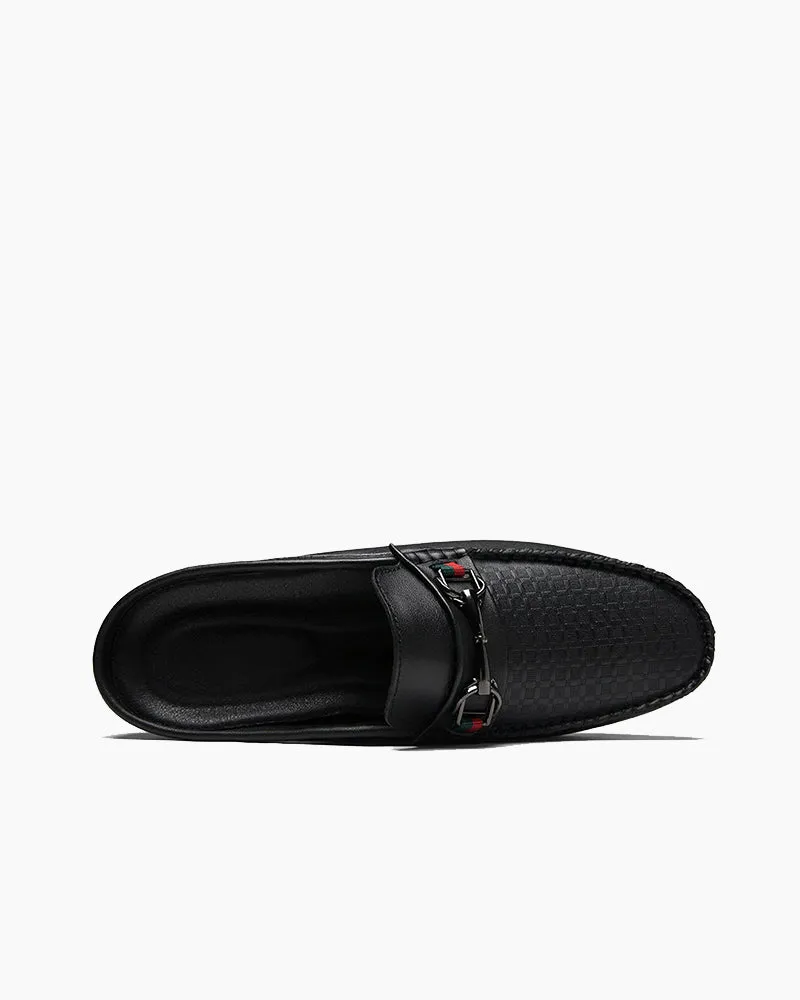 (Clean Up - US 12) Men's Casual Breathable Leather Backless Mules