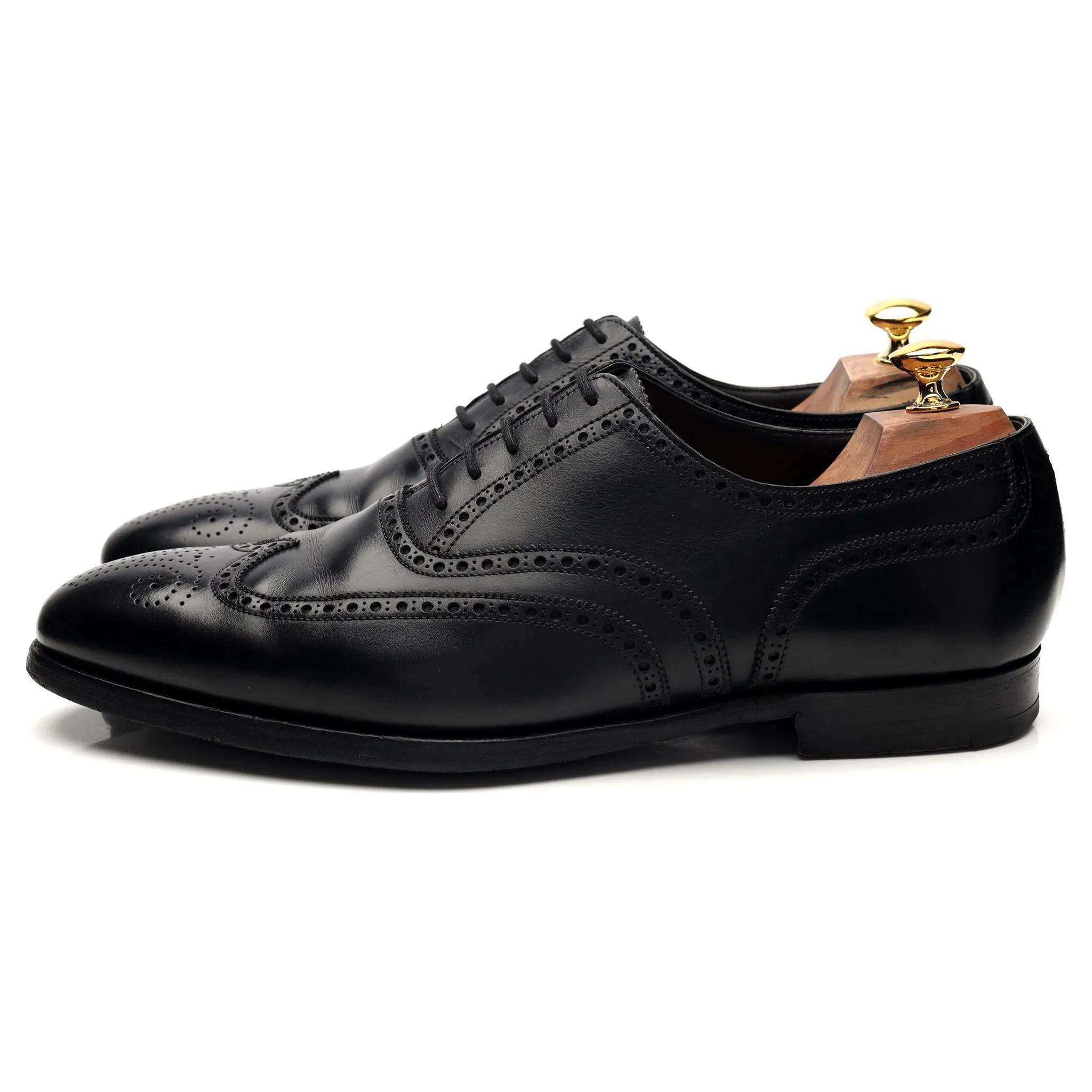 'Clifford' Black Leather Oxford Brogue UK 10 E