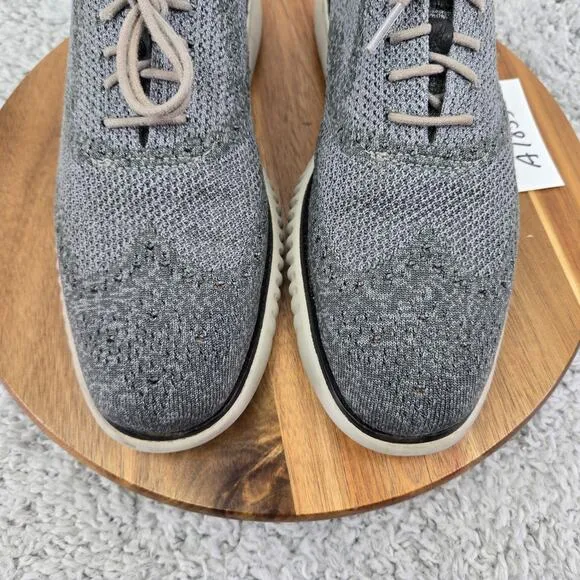 Cole Haan 2.ZeroGrand Gray Stitchlite Business Casual Wingtip Oxford Men 10 M