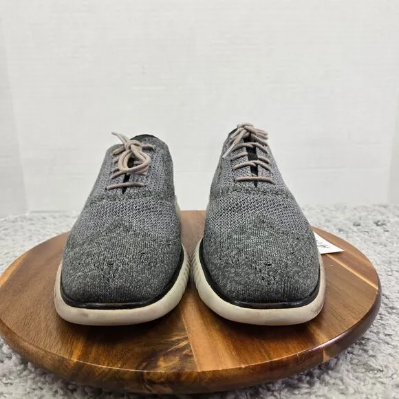 Cole Haan 2.ZeroGrand Gray Stitchlite Business Casual Wingtip Oxford Men 10 M