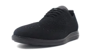 COLE HAAN ORIGINAL GRAND STITCHLITE KNIT WINGTIP OXFORD BLACK/BLACK