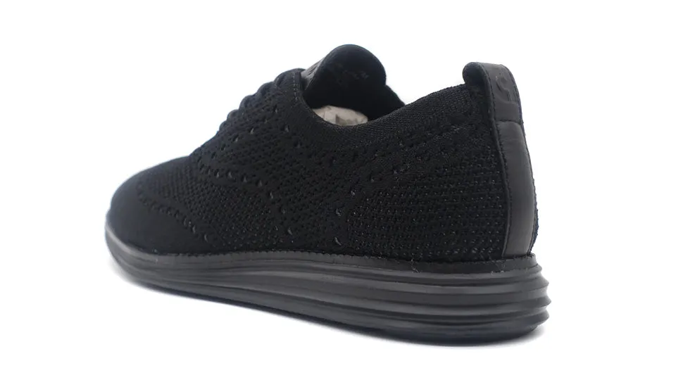 COLE HAAN ORIGINAL GRAND STITCHLITE KNIT WINGTIP OXFORD BLACK/BLACK