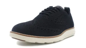 COLE HAAN ORIGINAL GRAND STITCHLITE KNIT WINGTIP OXFORD BLACK/IVORY