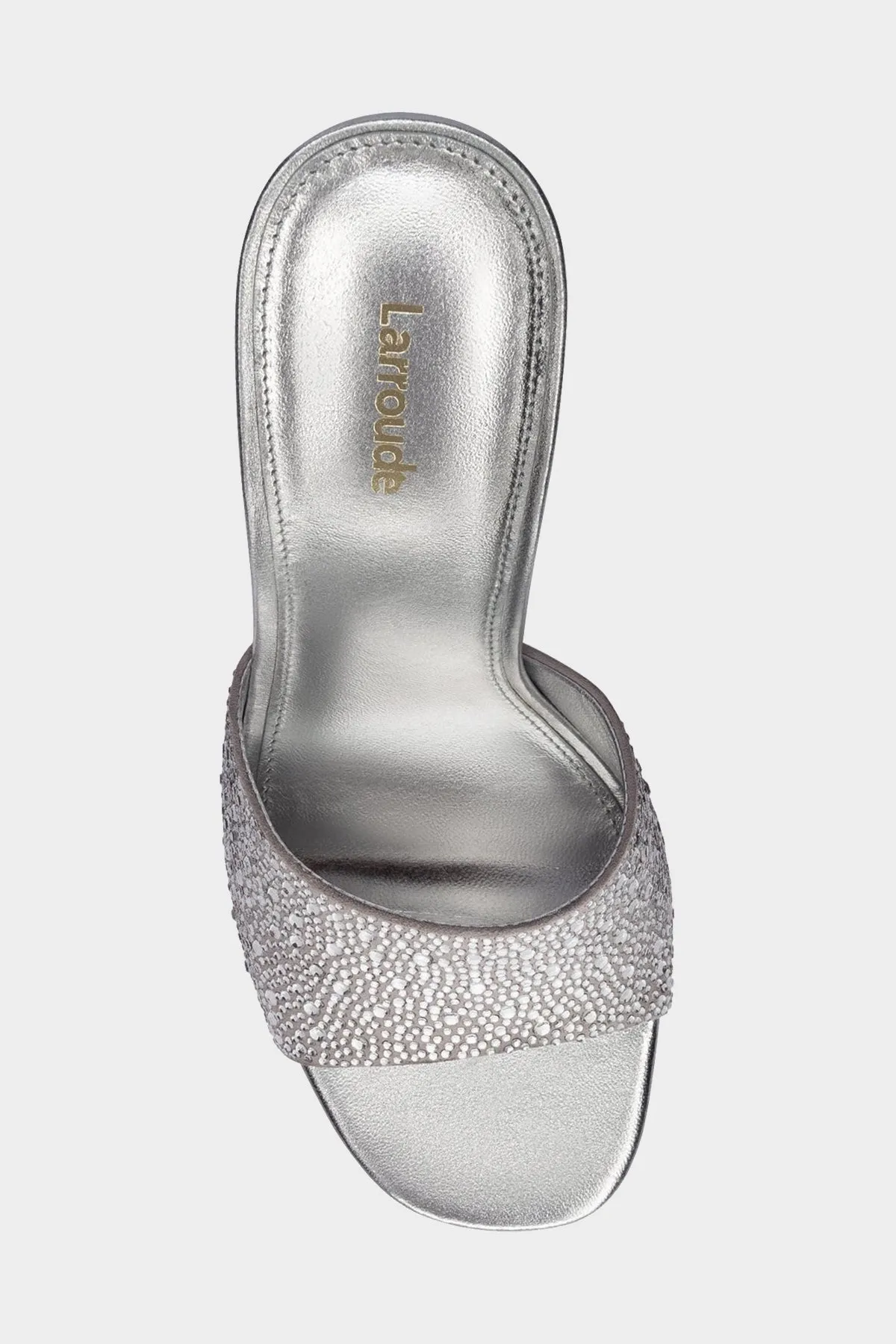 Colette Crystal Mule in Gray Suede