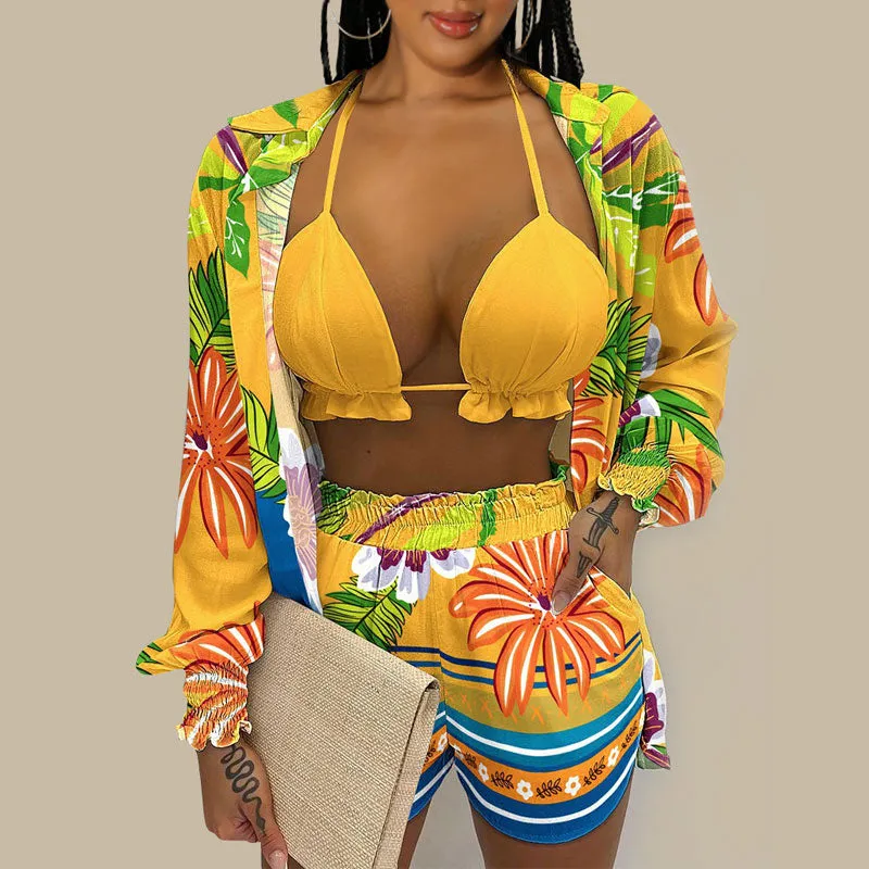 Colorful 3PCS Shorts Set