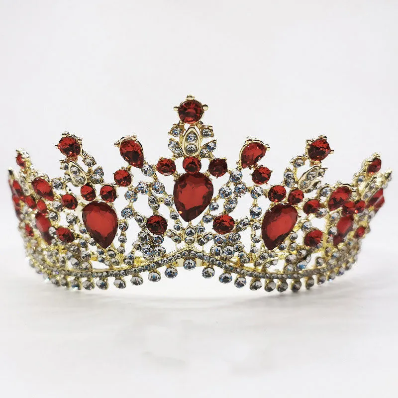 Colorful Crystal Rhinestone Wedding Bridal Crown
