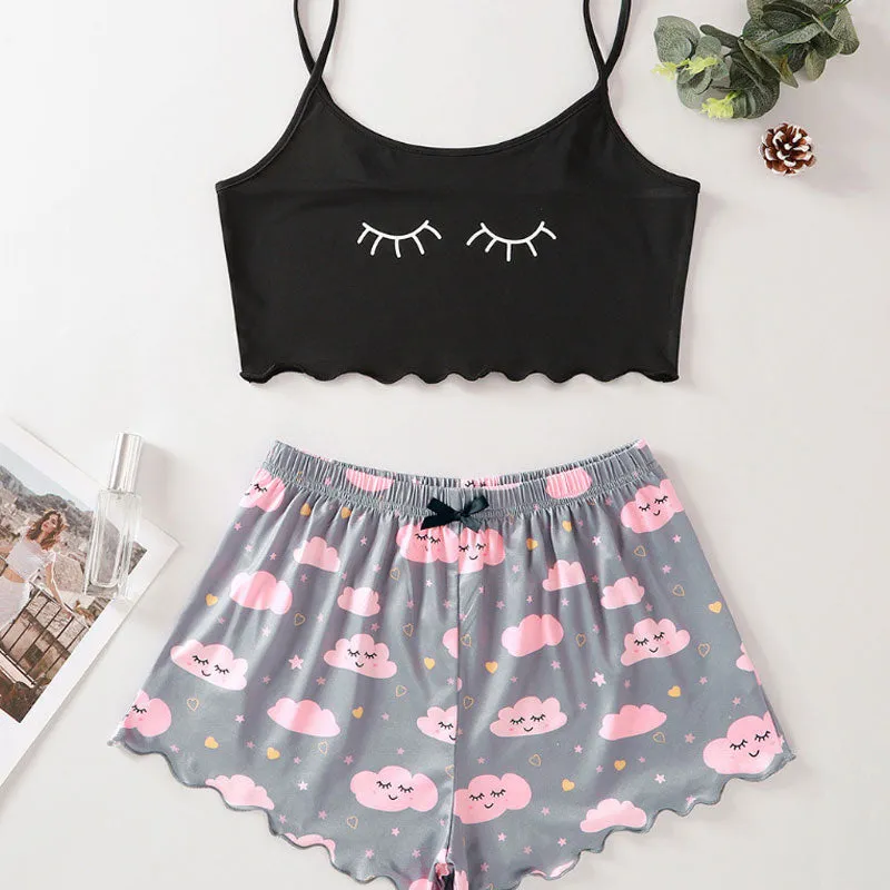 Cookie Print 2PCS Cami Set