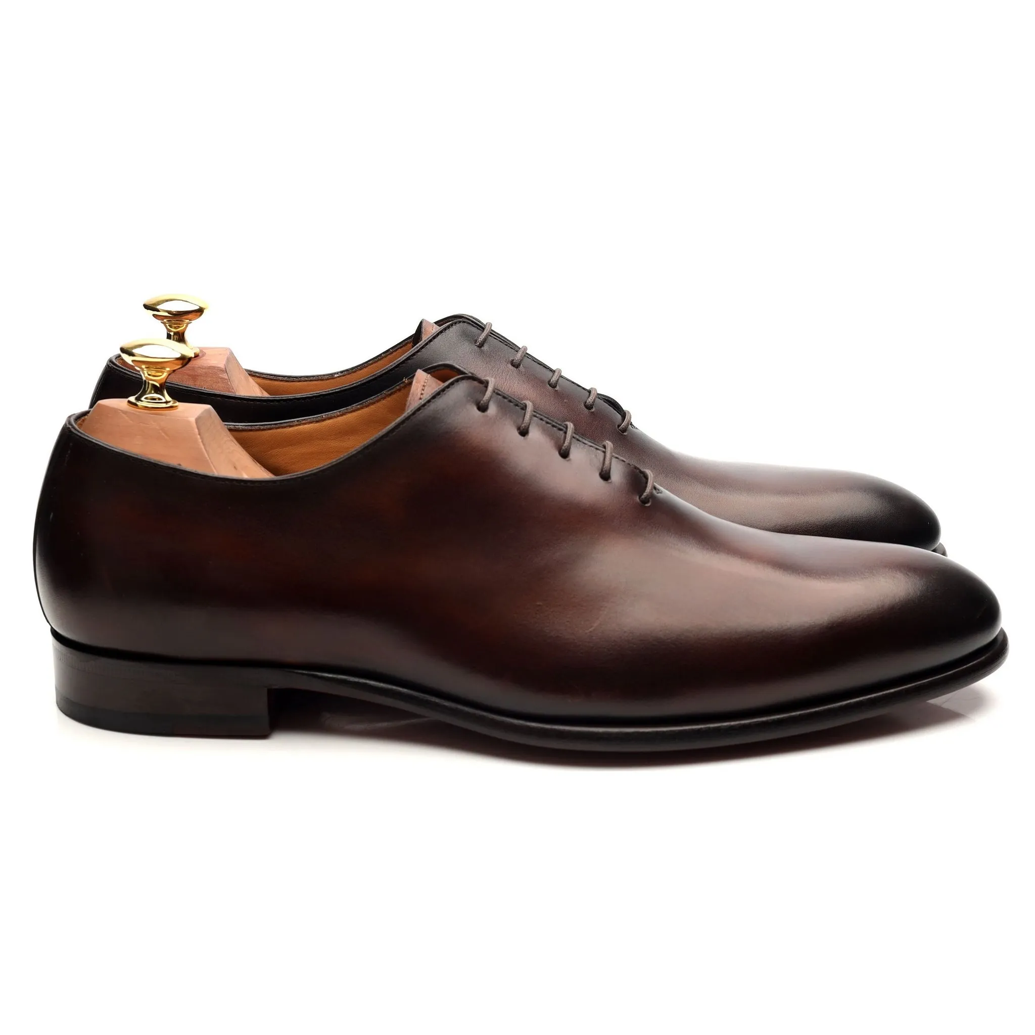 'Damien' Brown Wholecut Leather Oxford UK 9.5 E