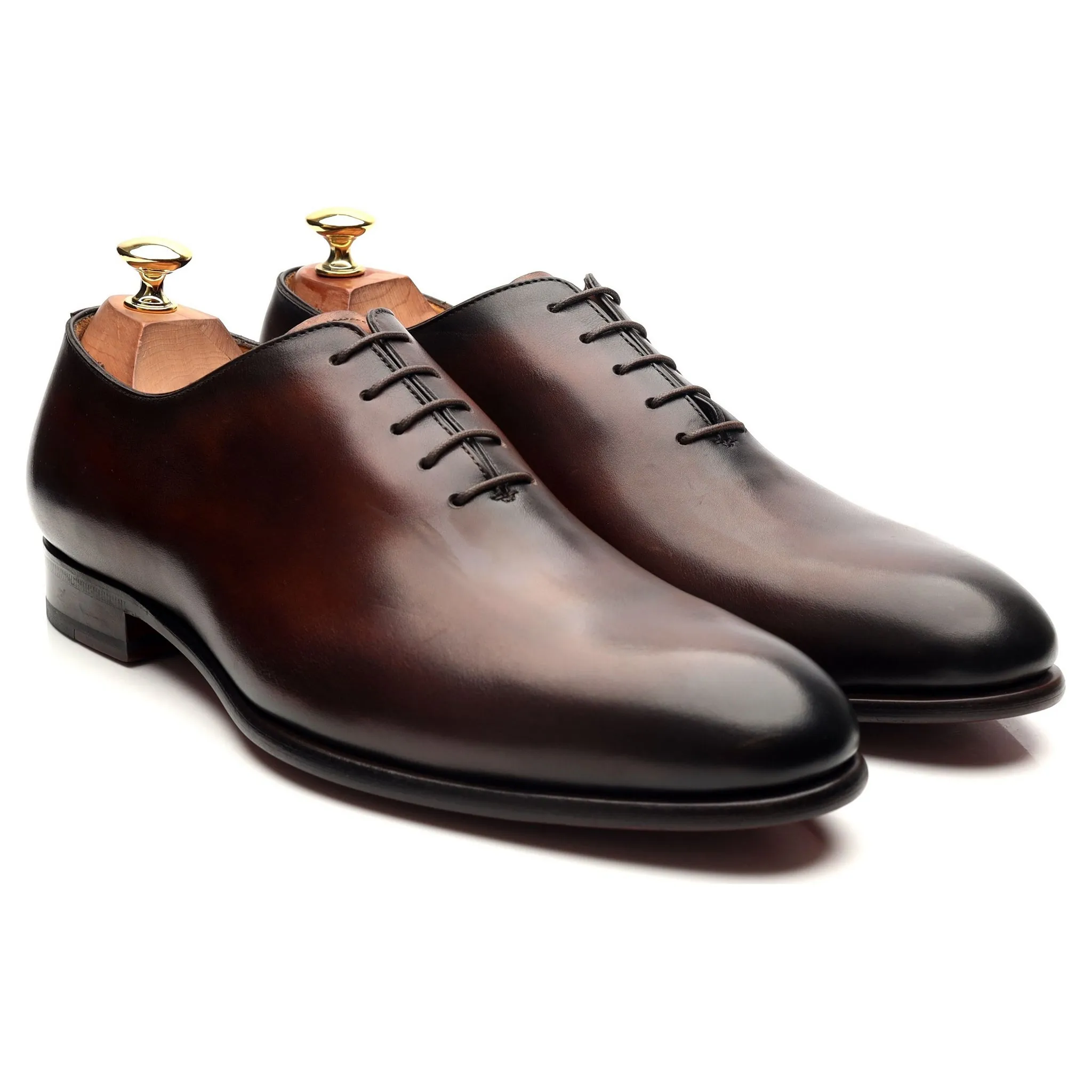 'Damien' Brown Wholecut Leather Oxford UK 9.5 E