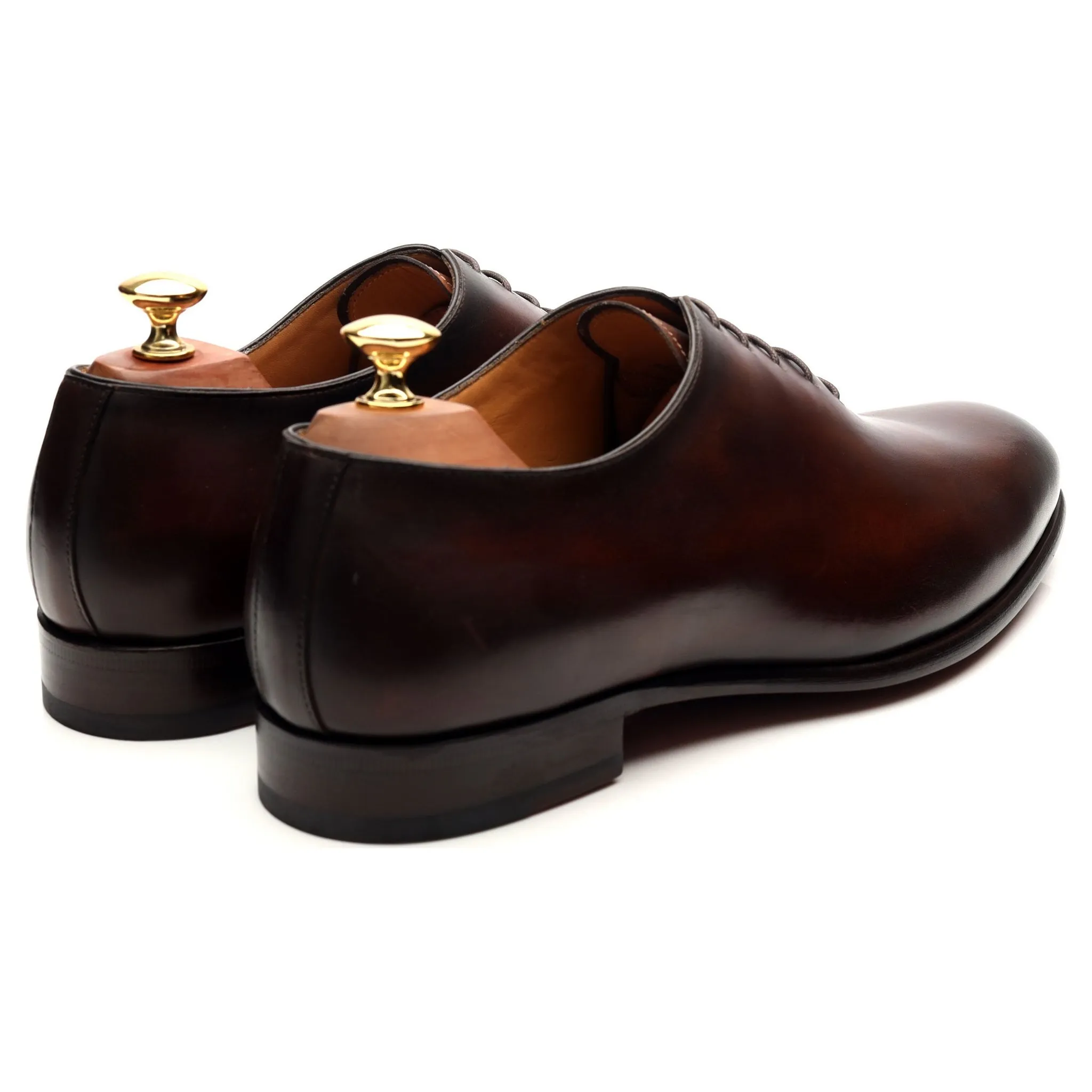 'Damien' Brown Wholecut Leather Oxford UK 9.5 E