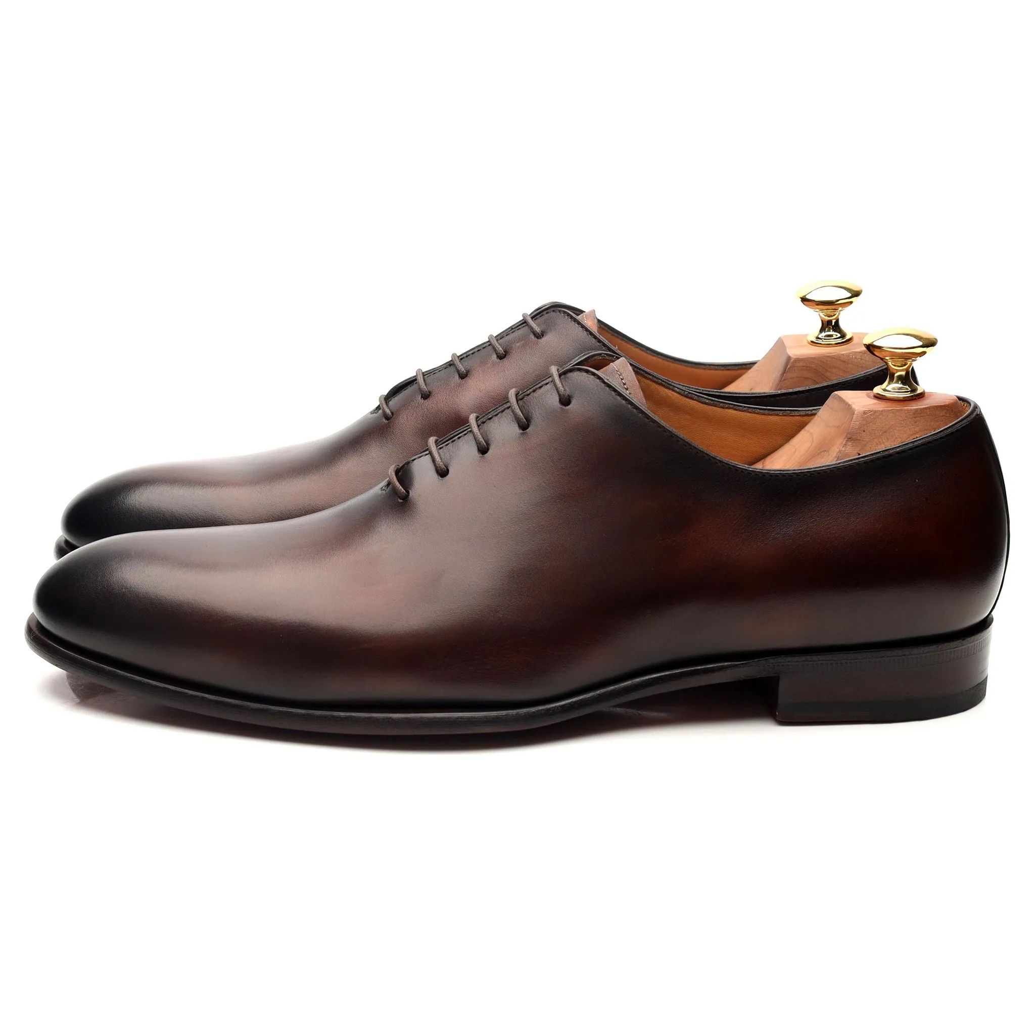 'Damien' Brown Wholecut Leather Oxford UK 9.5 E