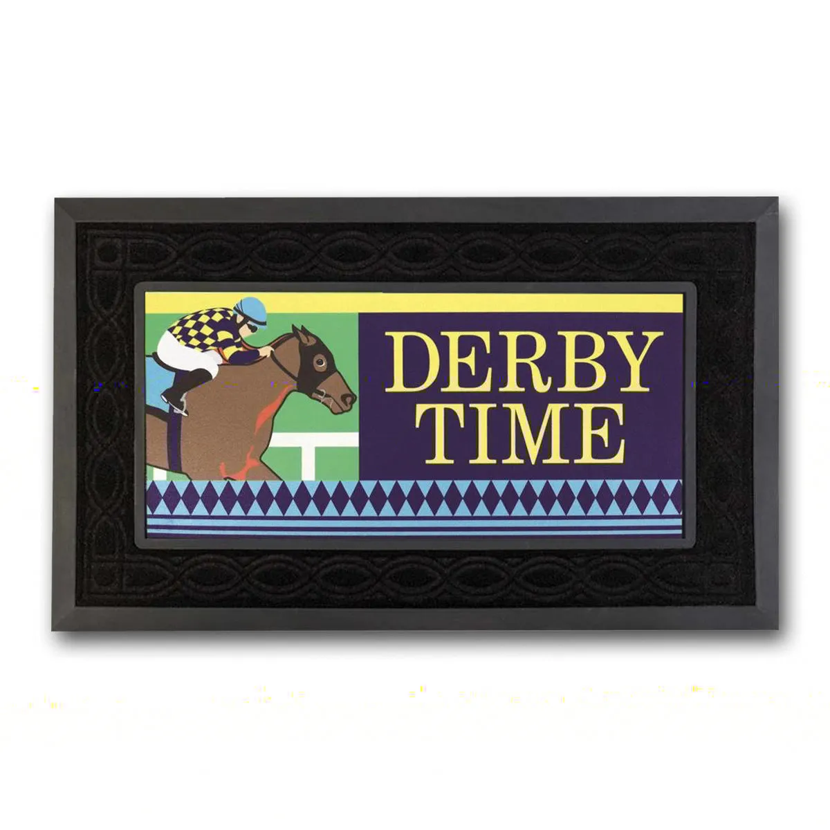 Derby Time! Horse and Jockey Entrance Mat and Tray