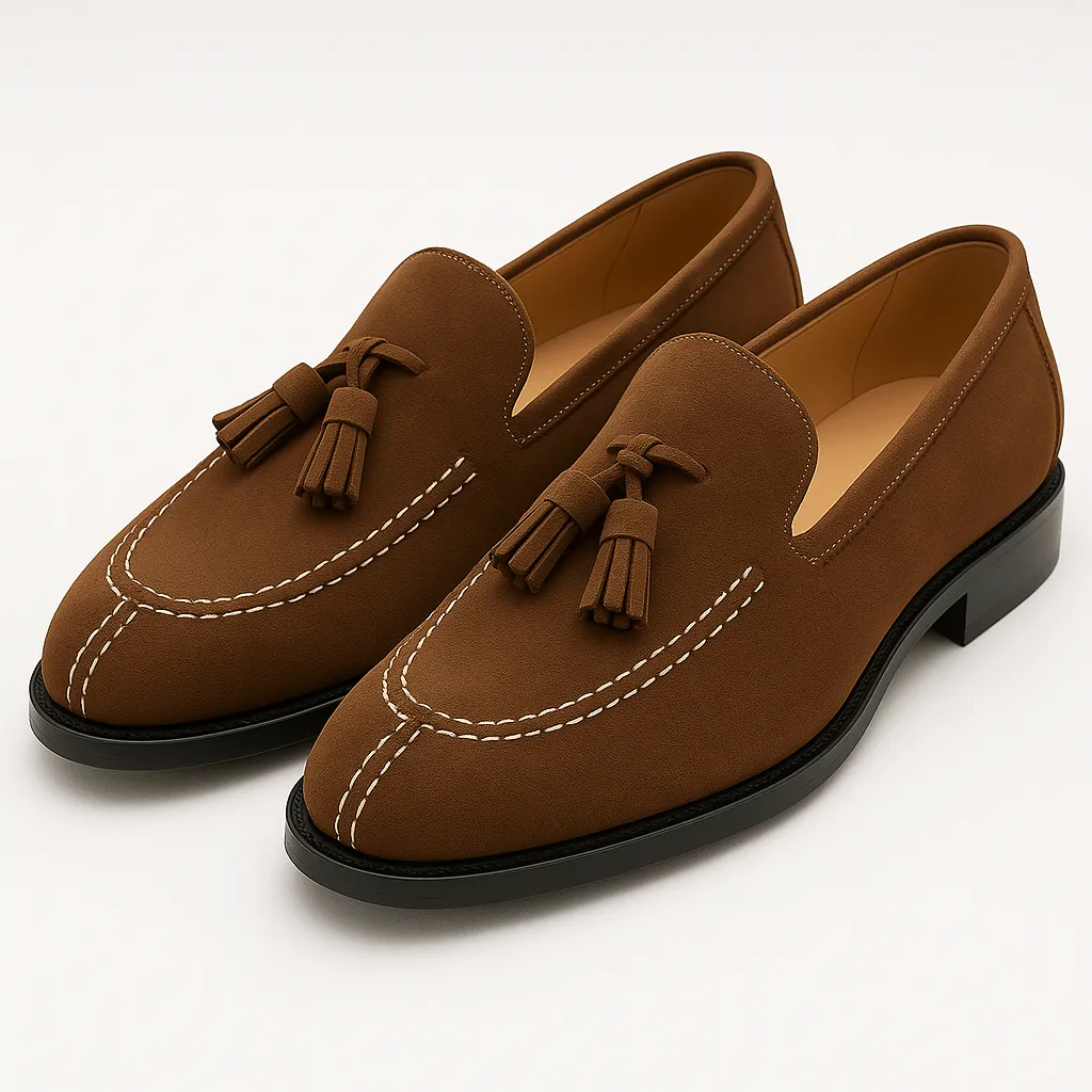 Domoir | Low-Cut Tassel Leather Loafers