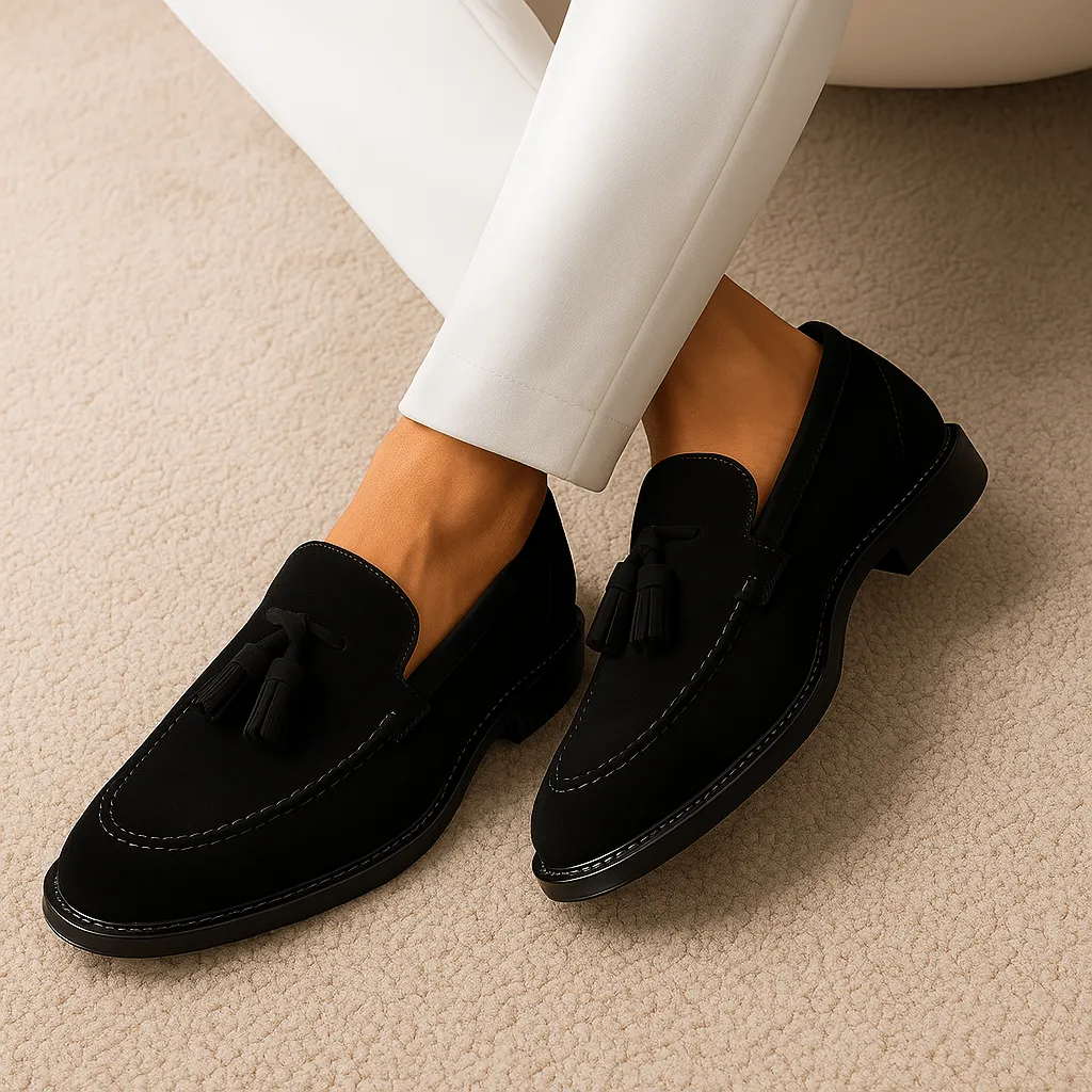 Domoir | Low-Cut Tassel Leather Loafers