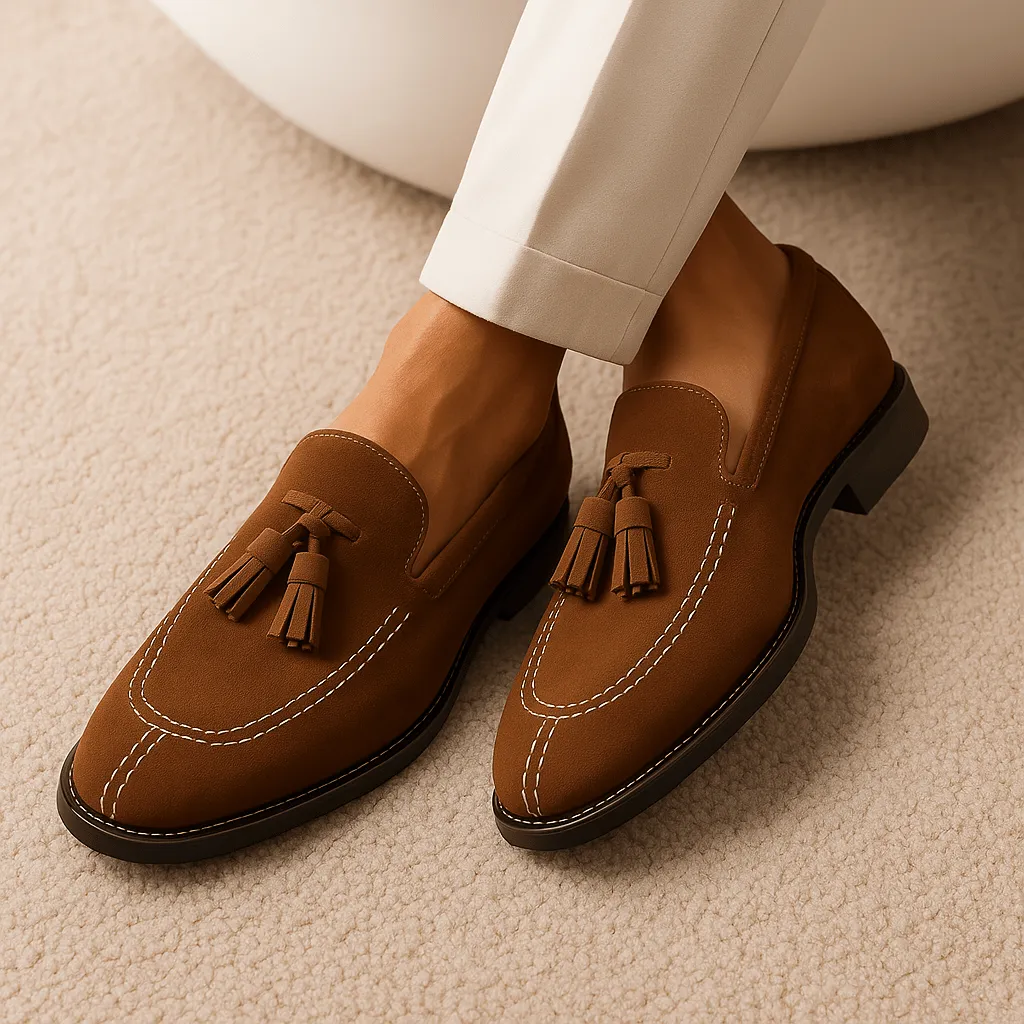 Domoir | Low-Cut Tassel Leather Loafers