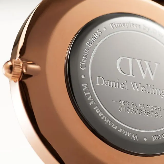 DW00100007 Daniel Wellington Classic Sheffield Black Leather 40mm Rose Gold
