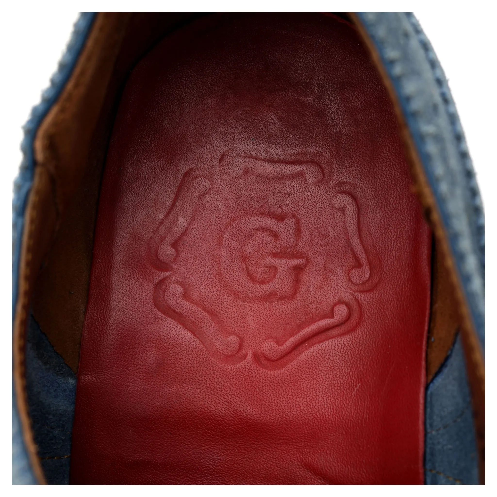 'Dylan' Blue Suede Oxford Brogues UK 7 F