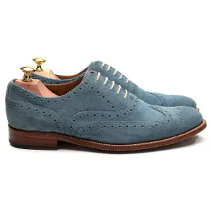 'Dylan' Blue Suede Oxford Brogues UK 7 F