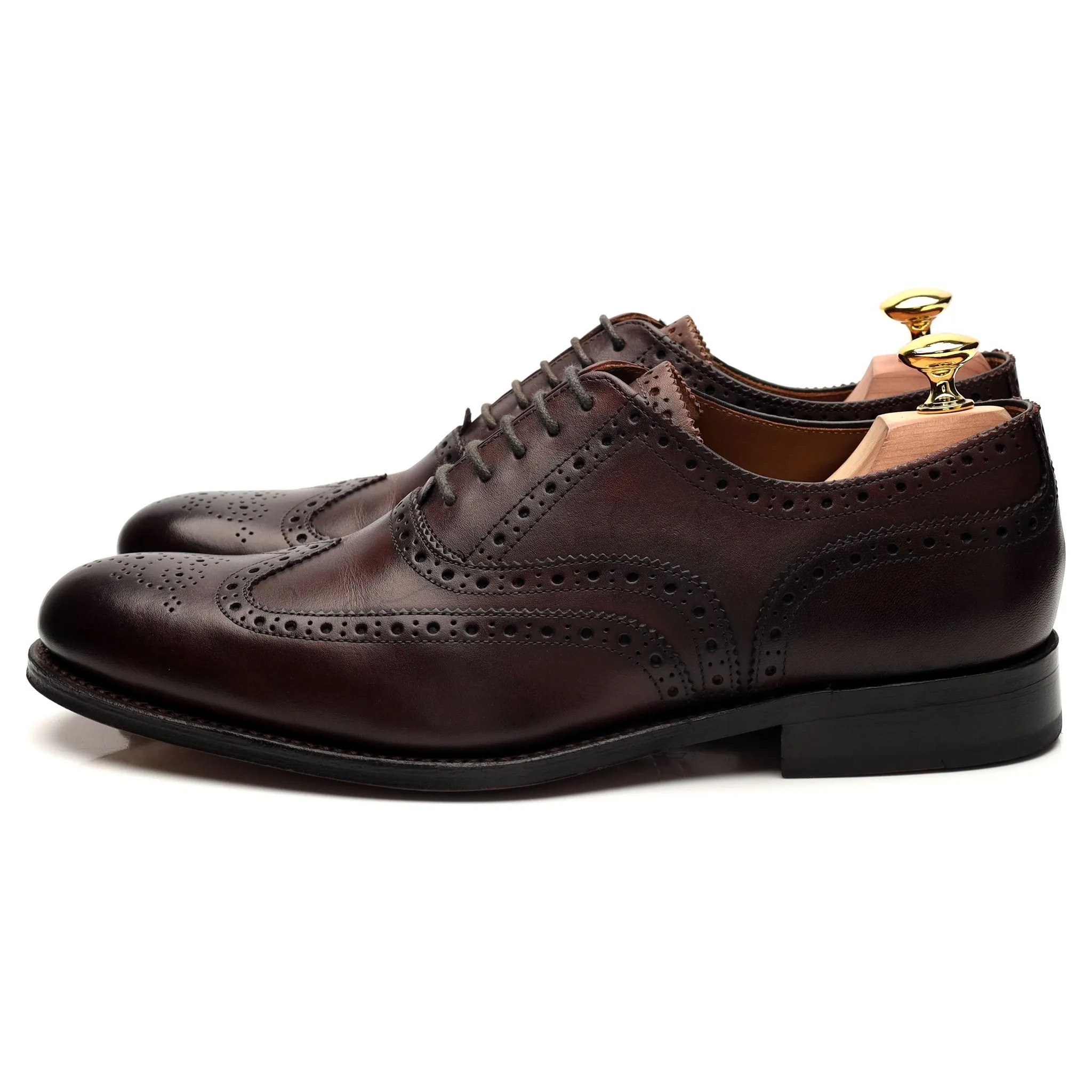 'Dylan' Dark Brown Leather Oxford Brogue UK 7 F