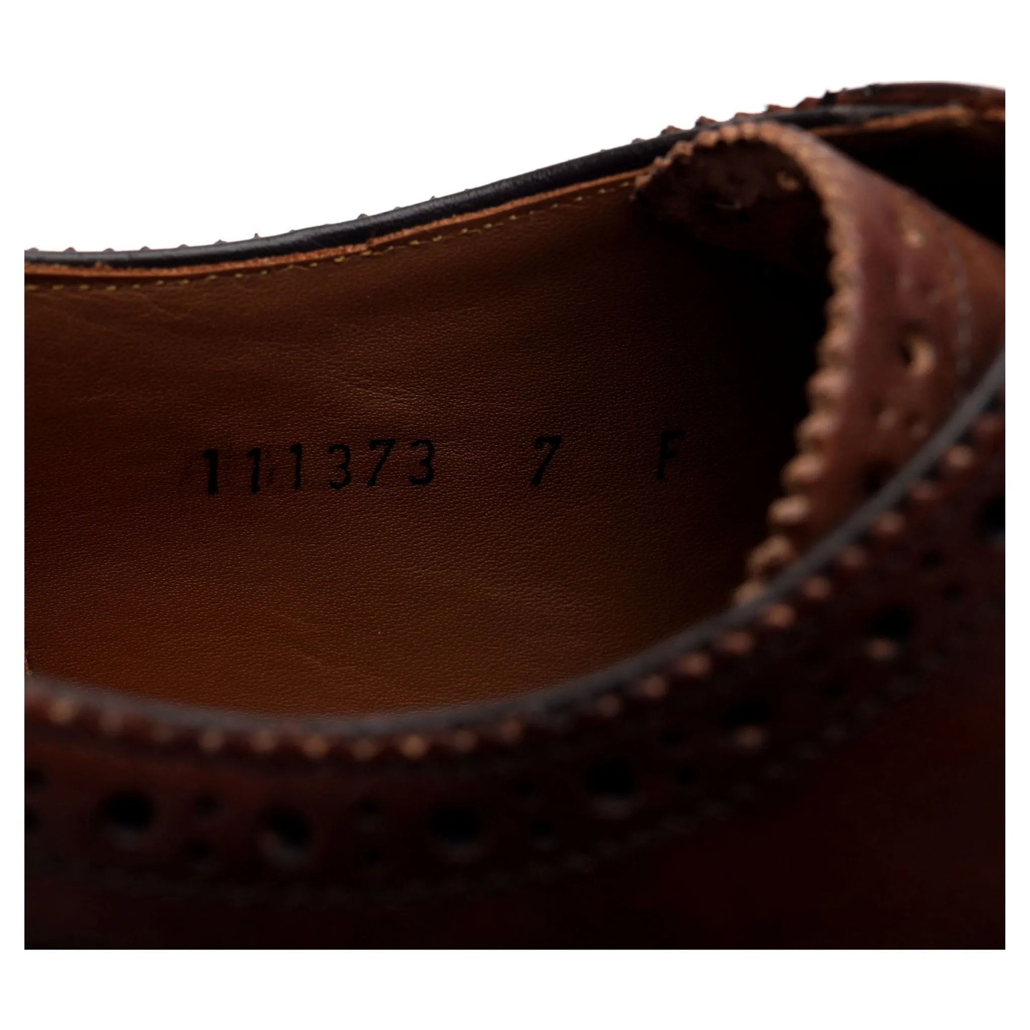 'Dylan' Dark Brown Leather Oxford Brogue UK 7 F