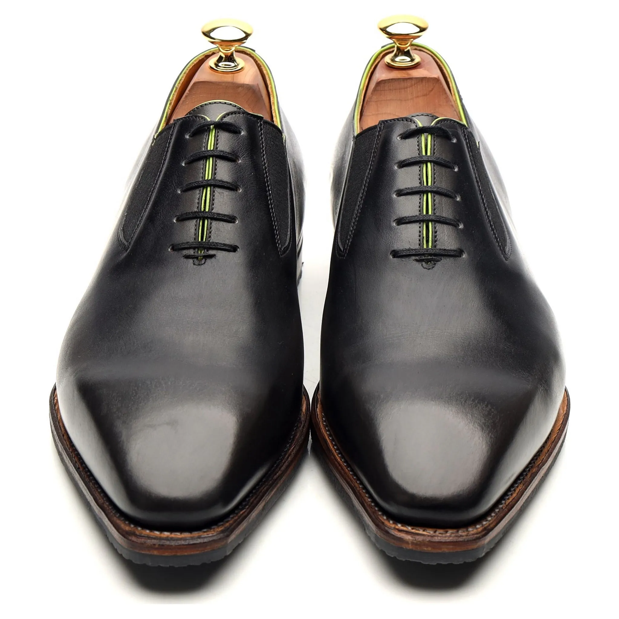 'Easy' Dark Grey Leather Elasticated Oxford UK 9.5 E