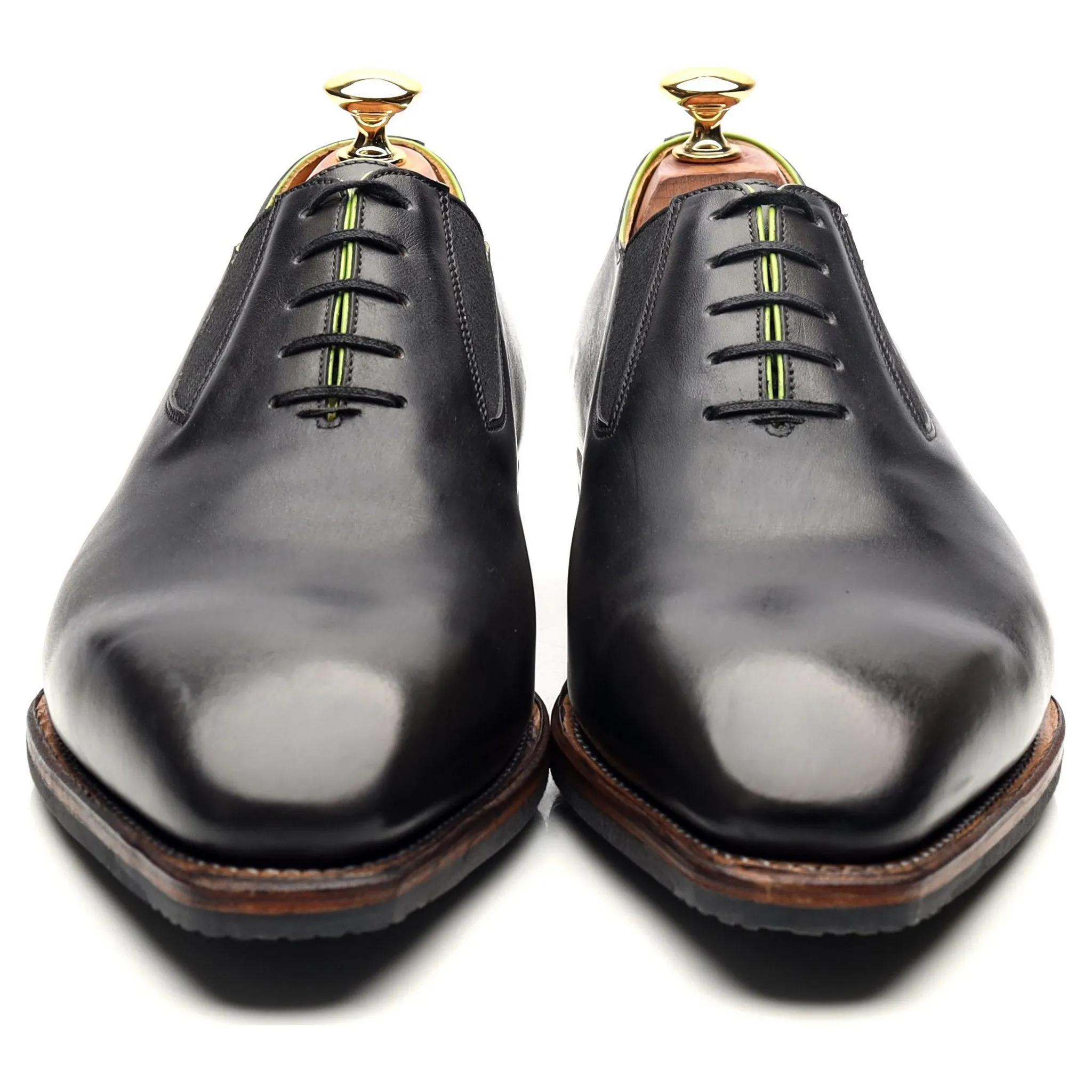 'Easy' Dark Grey Leather Elasticated Oxford UK 9.5 E
