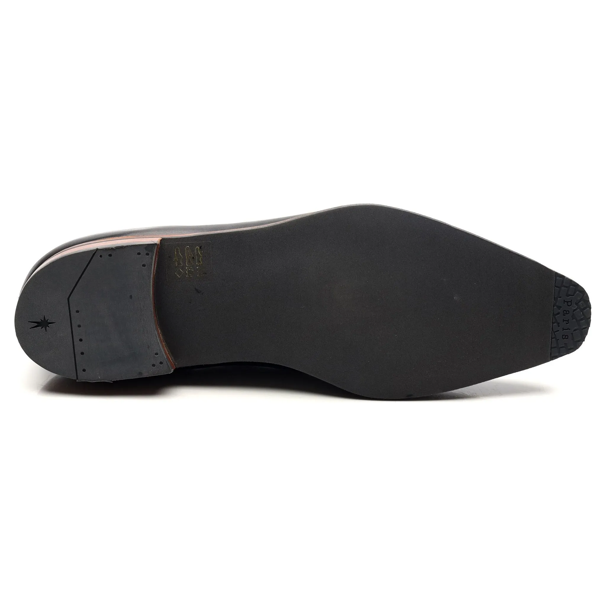 'Easy' Dark Grey Leather Elasticated Oxford UK 9.5 E
