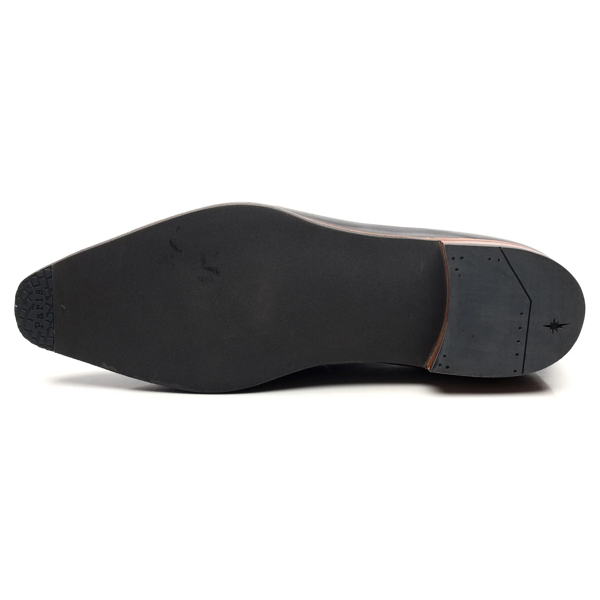 'Easy' Dark Grey Leather Elasticated Oxford UK 9.5 E