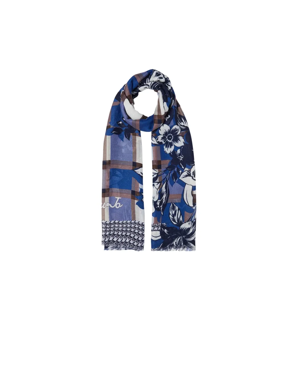 Ecs Stola Young Check 70x180 - Oxford Blue