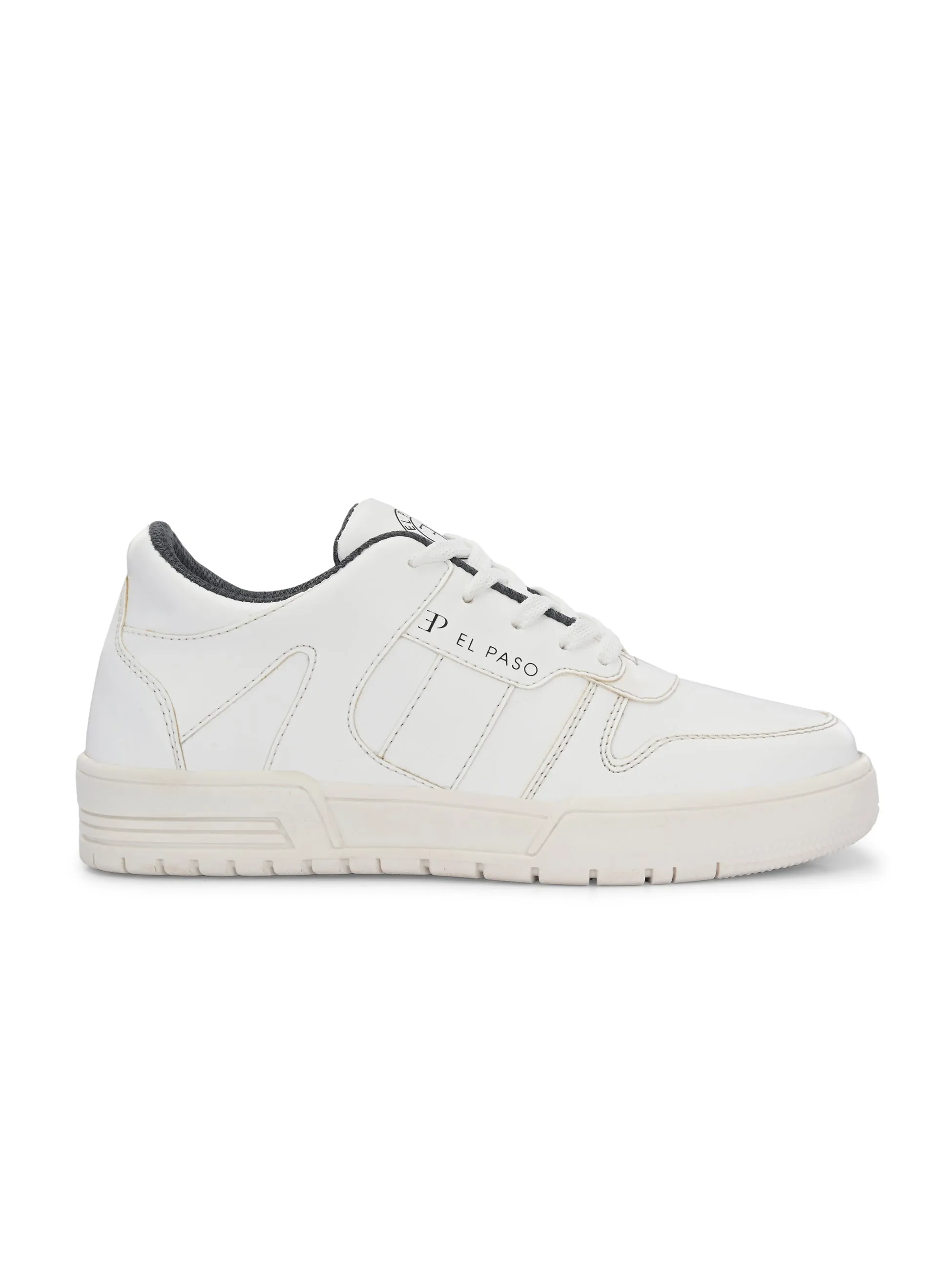 EL PASO Faux Leather Casual Shoes Lace Up Sneakers For Women
