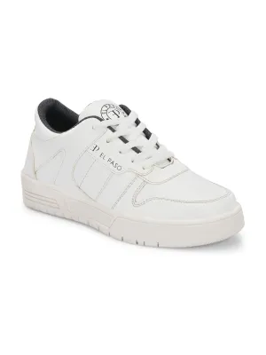 EL PASO Faux Leather Casual Shoes Lace Up Sneakers For Women