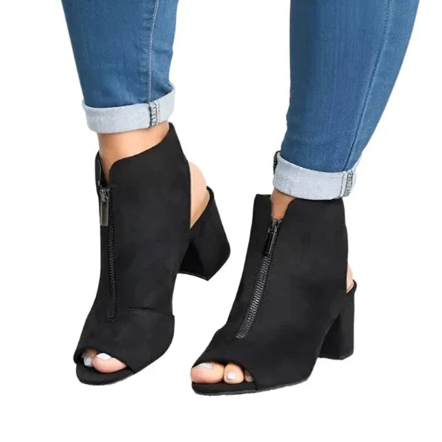 Elegant synthetic fashion ankle boots