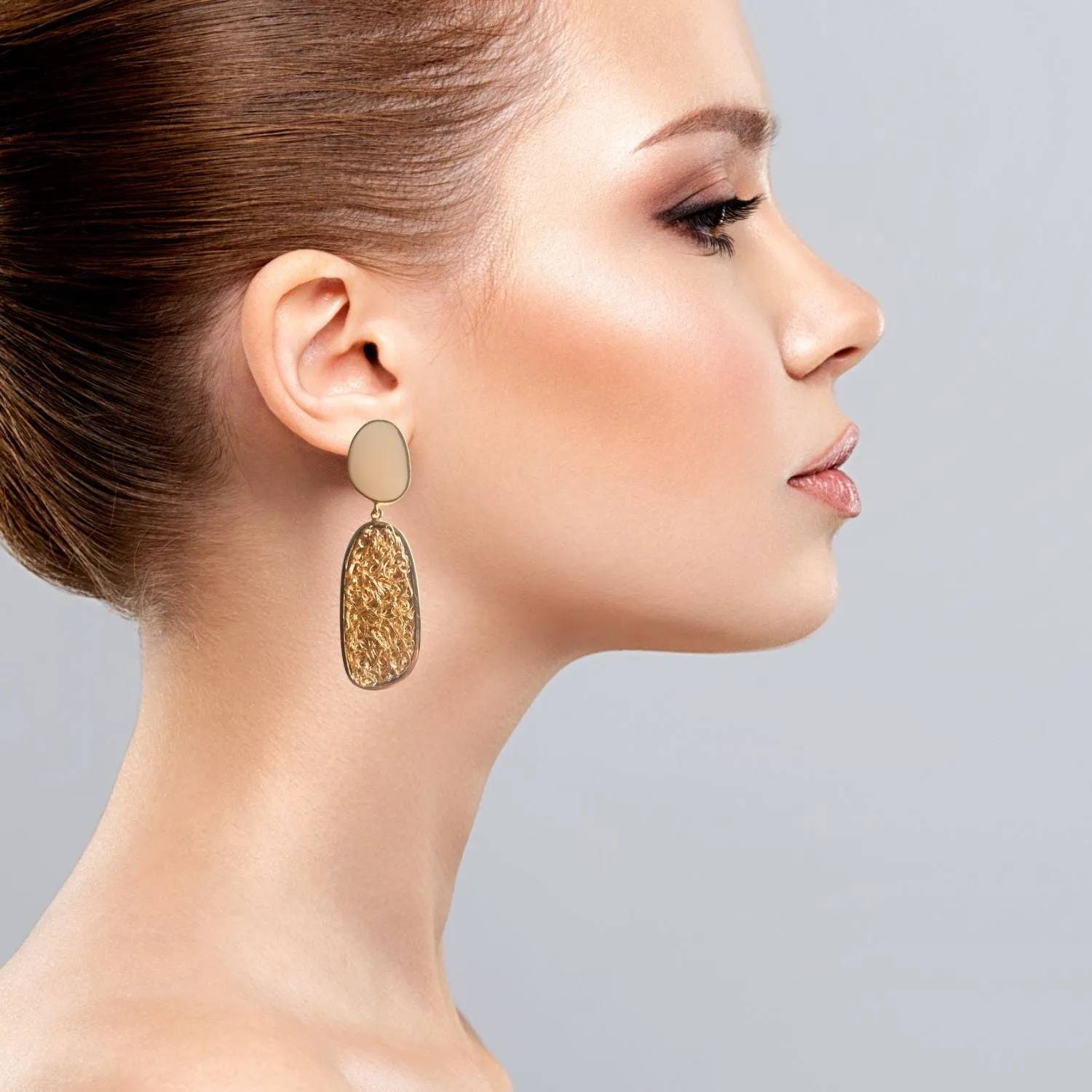 Element Gold Drop Statement Earrings