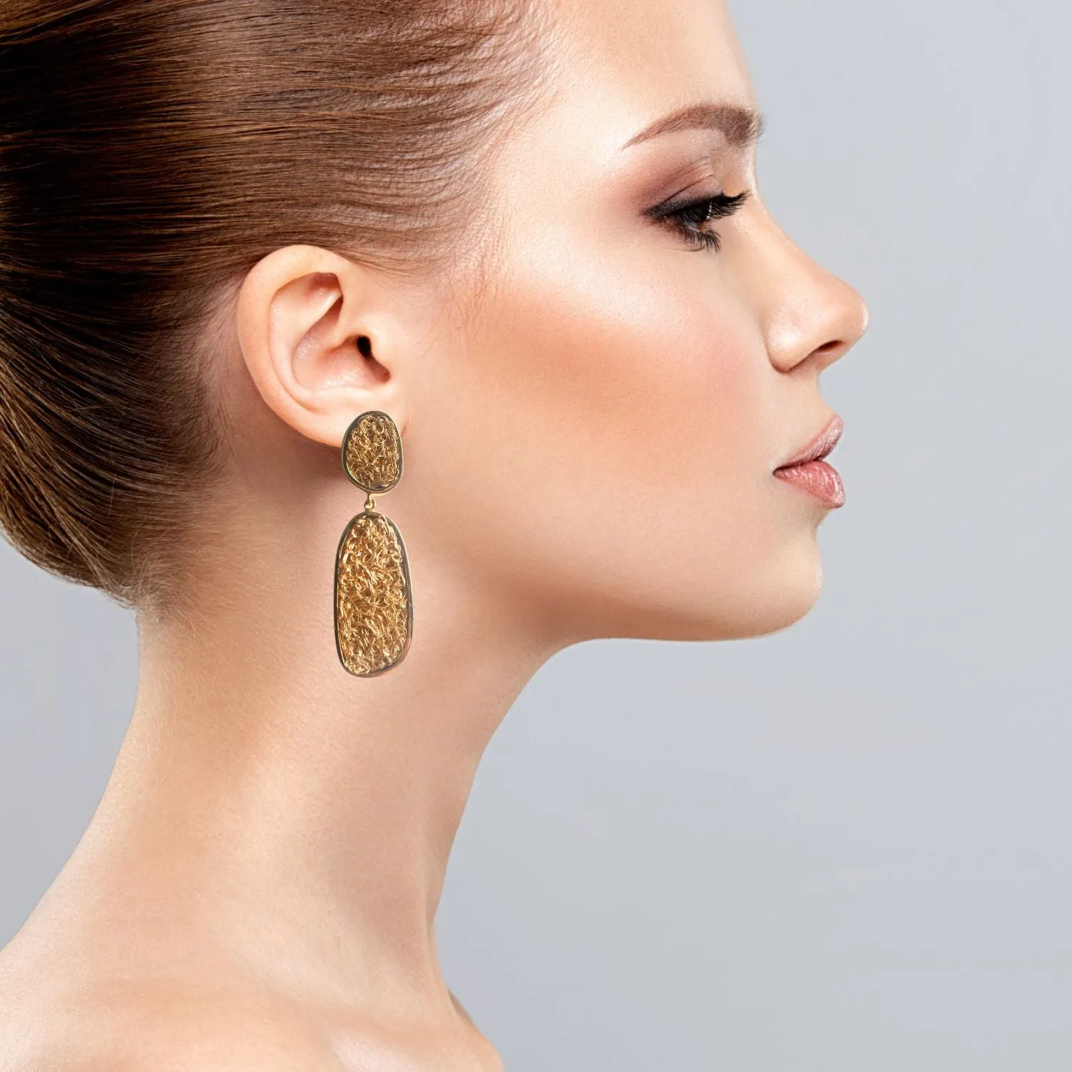 Element Gold Drop Statement Earrings